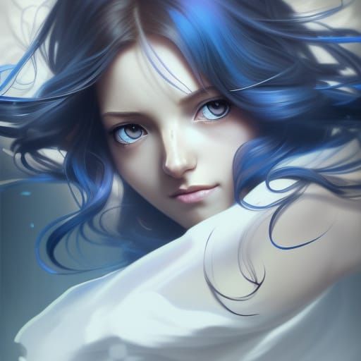 realistic and beautiful anime styled princess with light brown hair and  blue eyes - AI Generated Artwork - NightCafe Creator