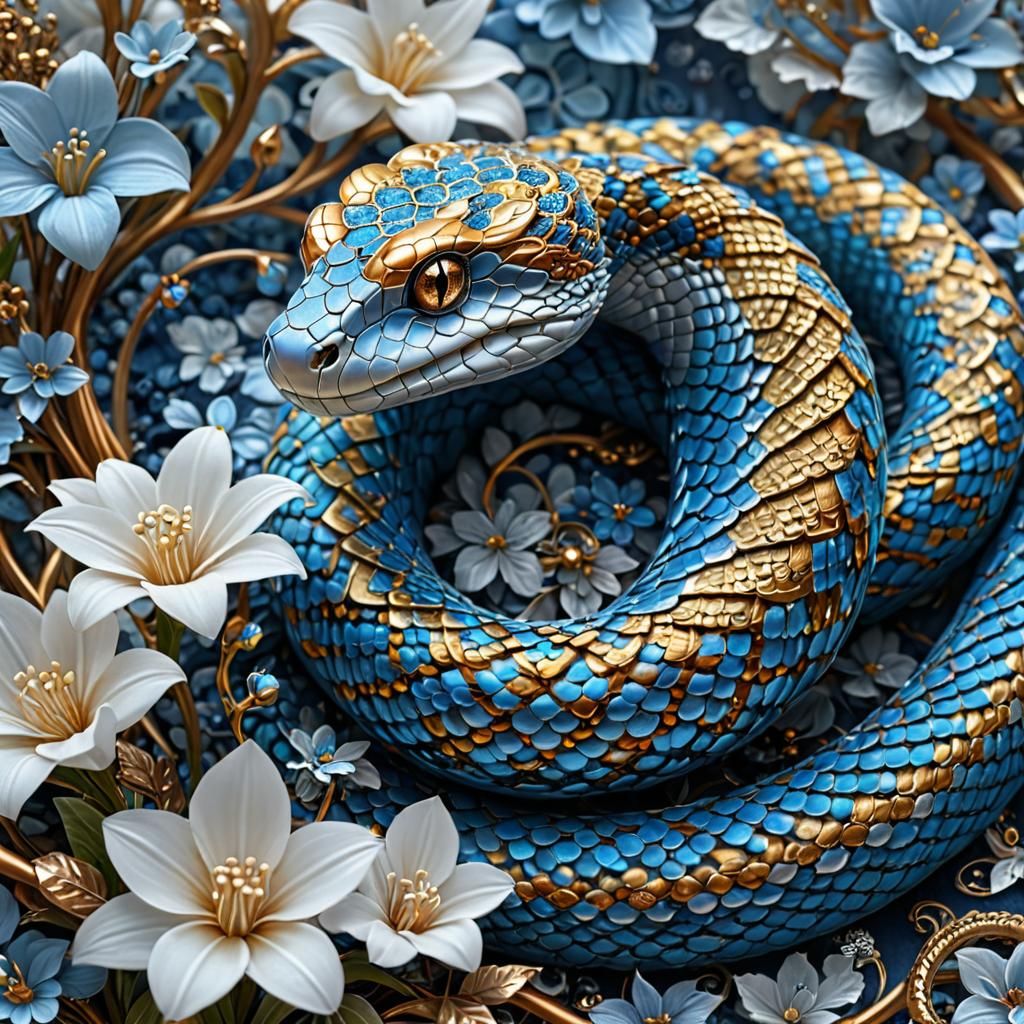 mythical snake  by @GrumpyKitten