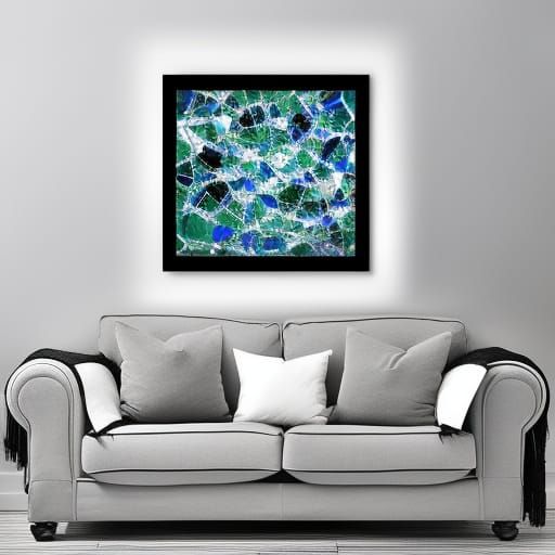 Cracked glass Abstract flowing Water diamond painting art fo...