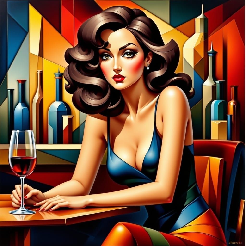 <lora:Cubist Flux:1.0> 