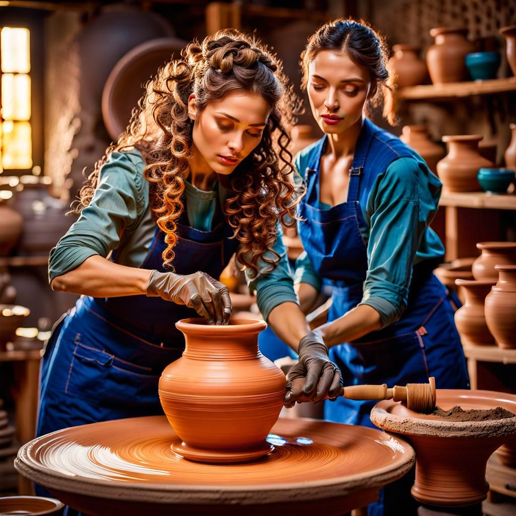 Professional Pottery Workers  by @Yulia 