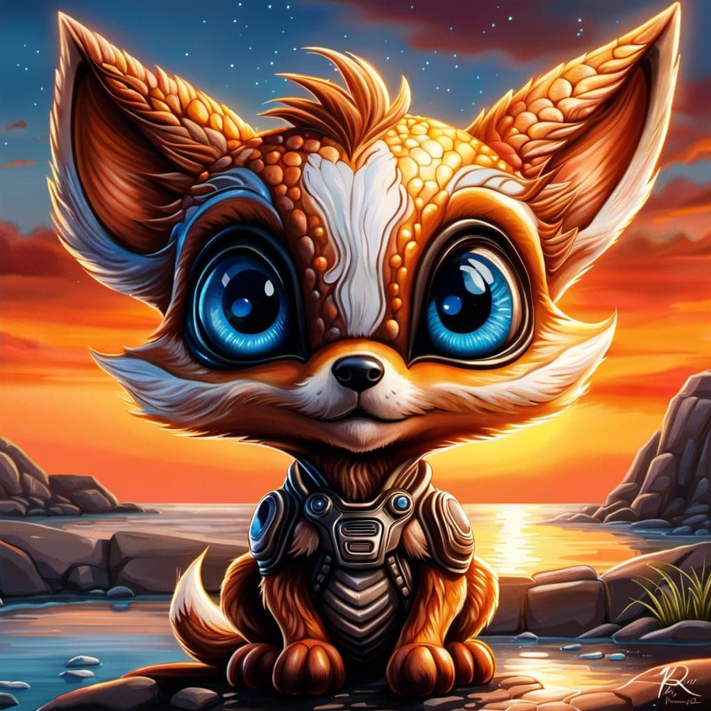 Alien Fox Monster - AI Generated Artwork - NightCafe Creator