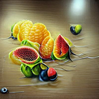 Fruit that is out of order detailed painting beautiful
