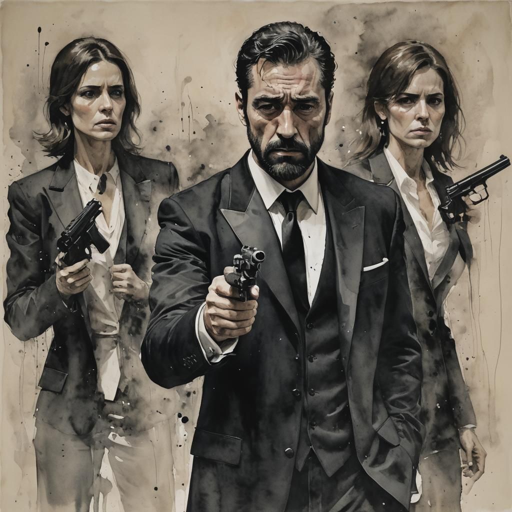 "Inspired by The God Father, Image depicting a man in his ea...