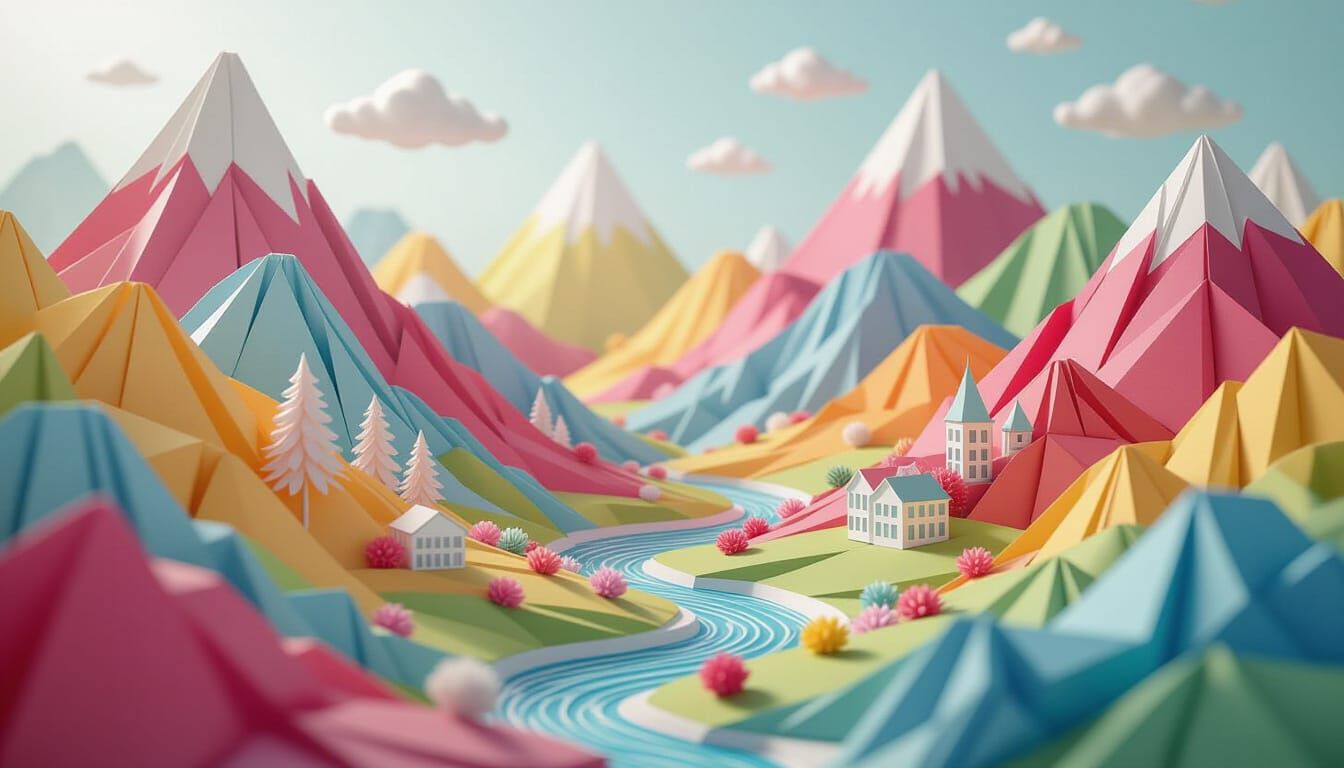 a good random random colour
Imagine entire scenes built from folded, cut, or layered paper. This theme ...  by @Sammi4