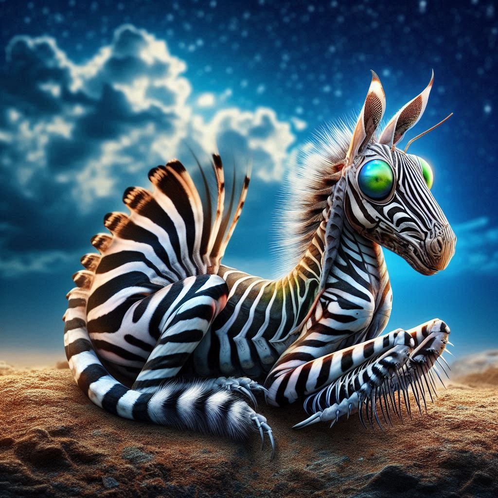 Zebra and mantis hybrid