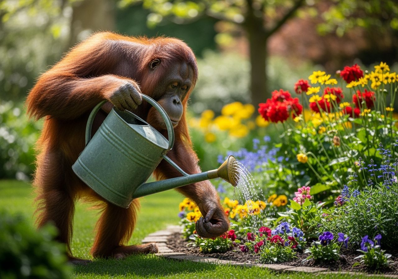 4 Photos: Orangutans (not real photos but creations)