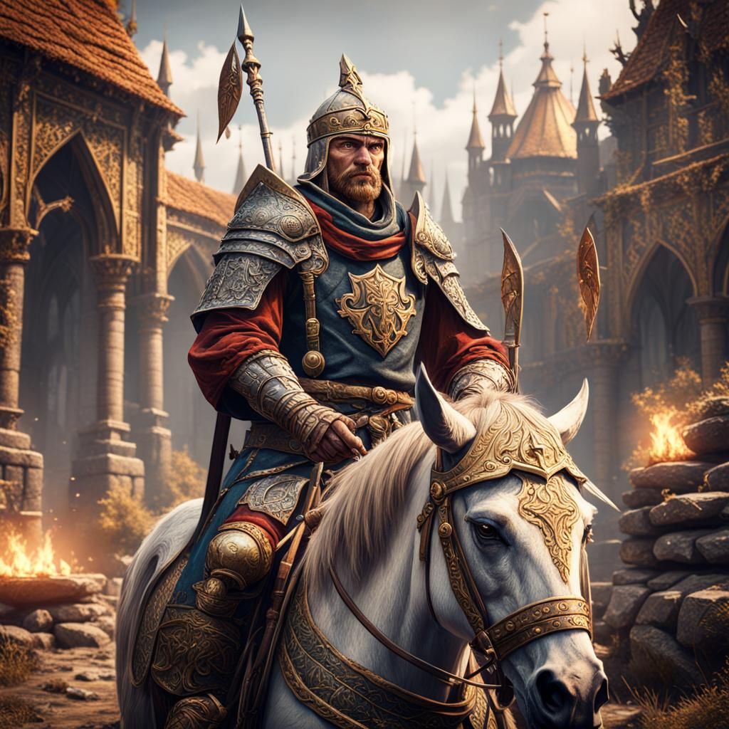 Young Medieval Rus warlord