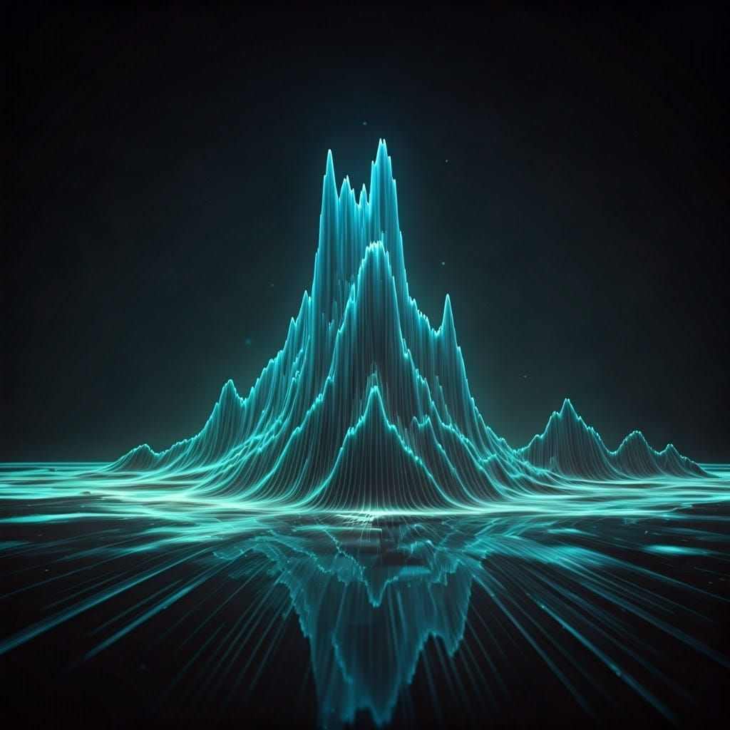 High Resolution Futuristic Digital Art of Serene Holographic...