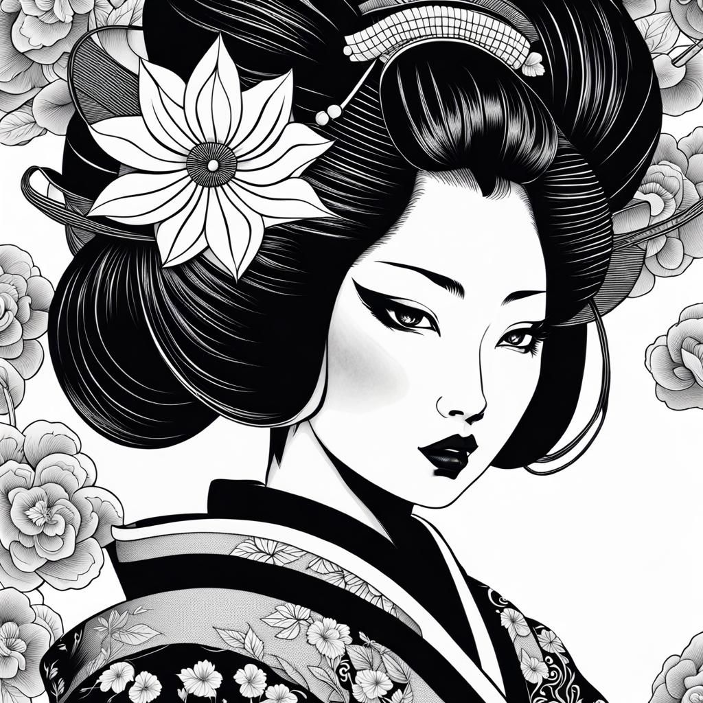 Geisha - AI Generated Artwork - NightCafe Creator