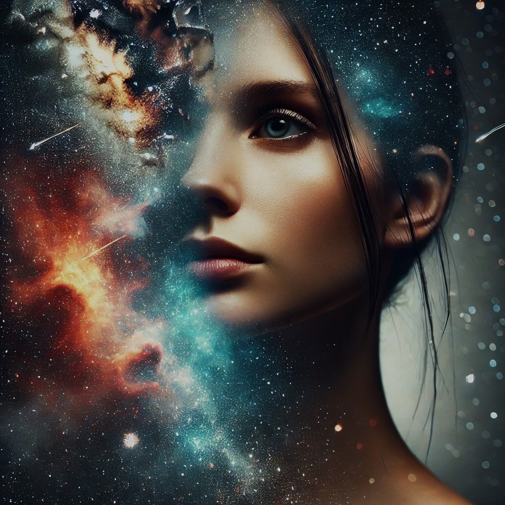 Portrait with  Galaxy