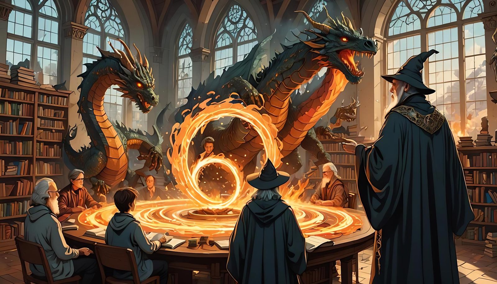 A Wizard teaches Magic.  by @Vinylrenen