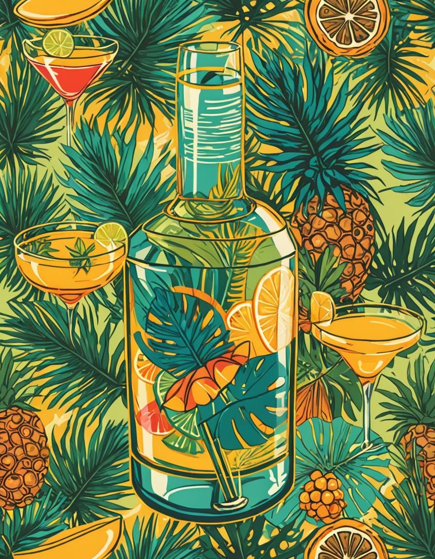 tropical beach sun cocktail bar