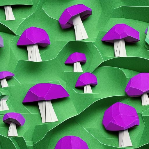 Paper Mushrooms