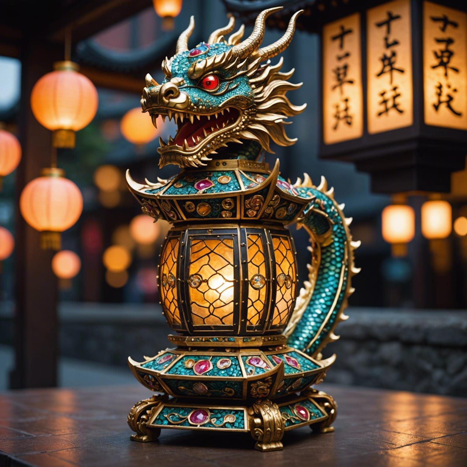 Ornate Japanese dragon lantern  by @iAmDaddyRandy