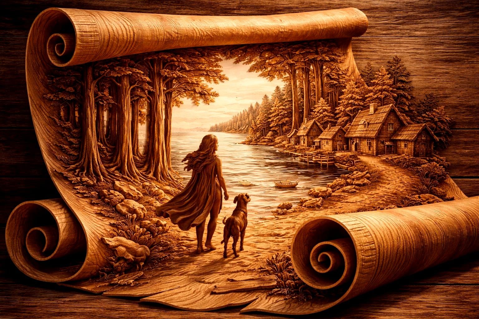 The village carved from a single tree  by @Ammazonna