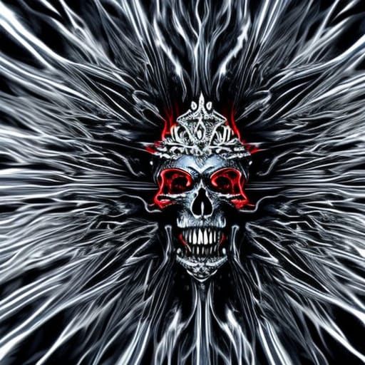 skull rune white red sd5dw - AI Generated Artwork - NightCafe Creator