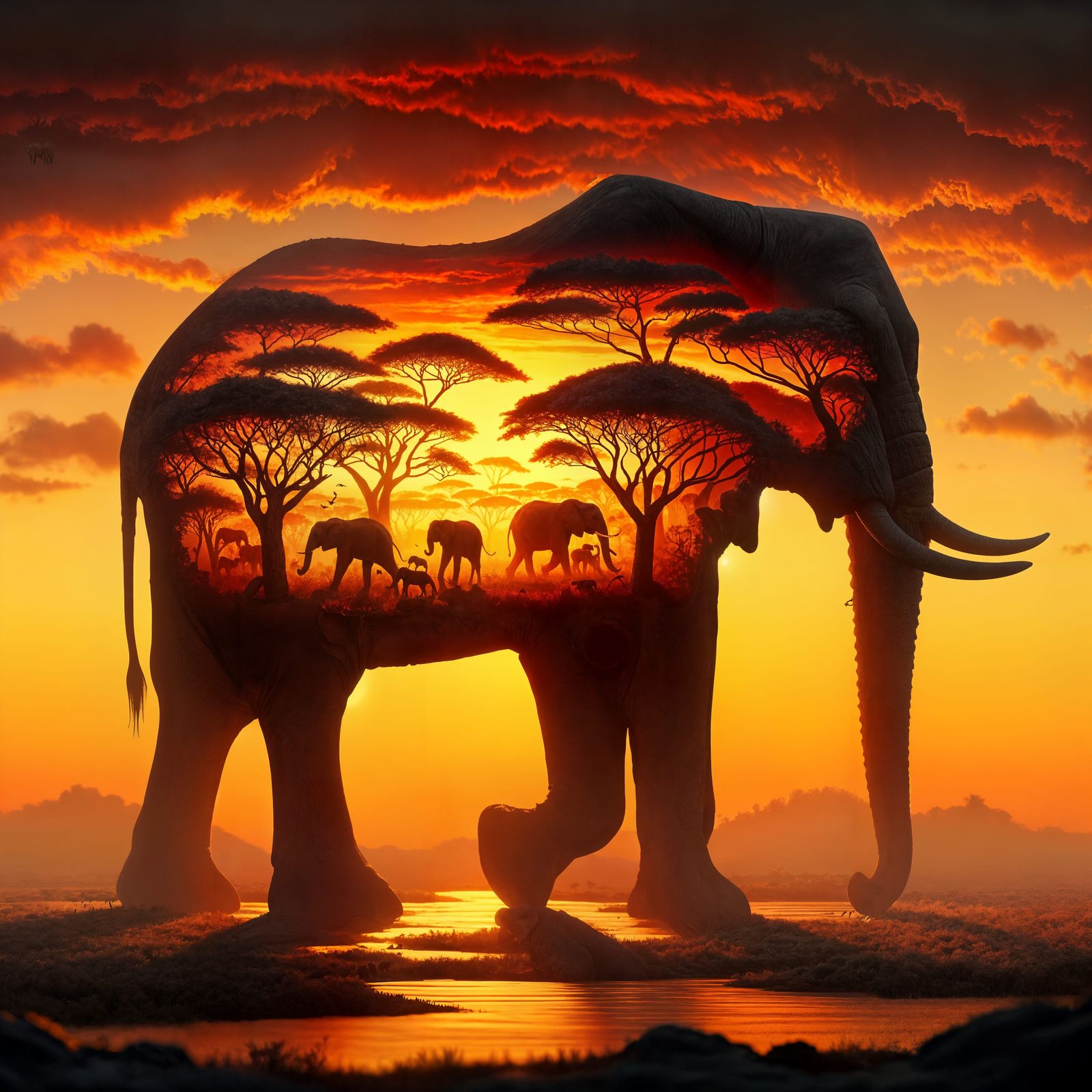 Elephant Memories at Dusk