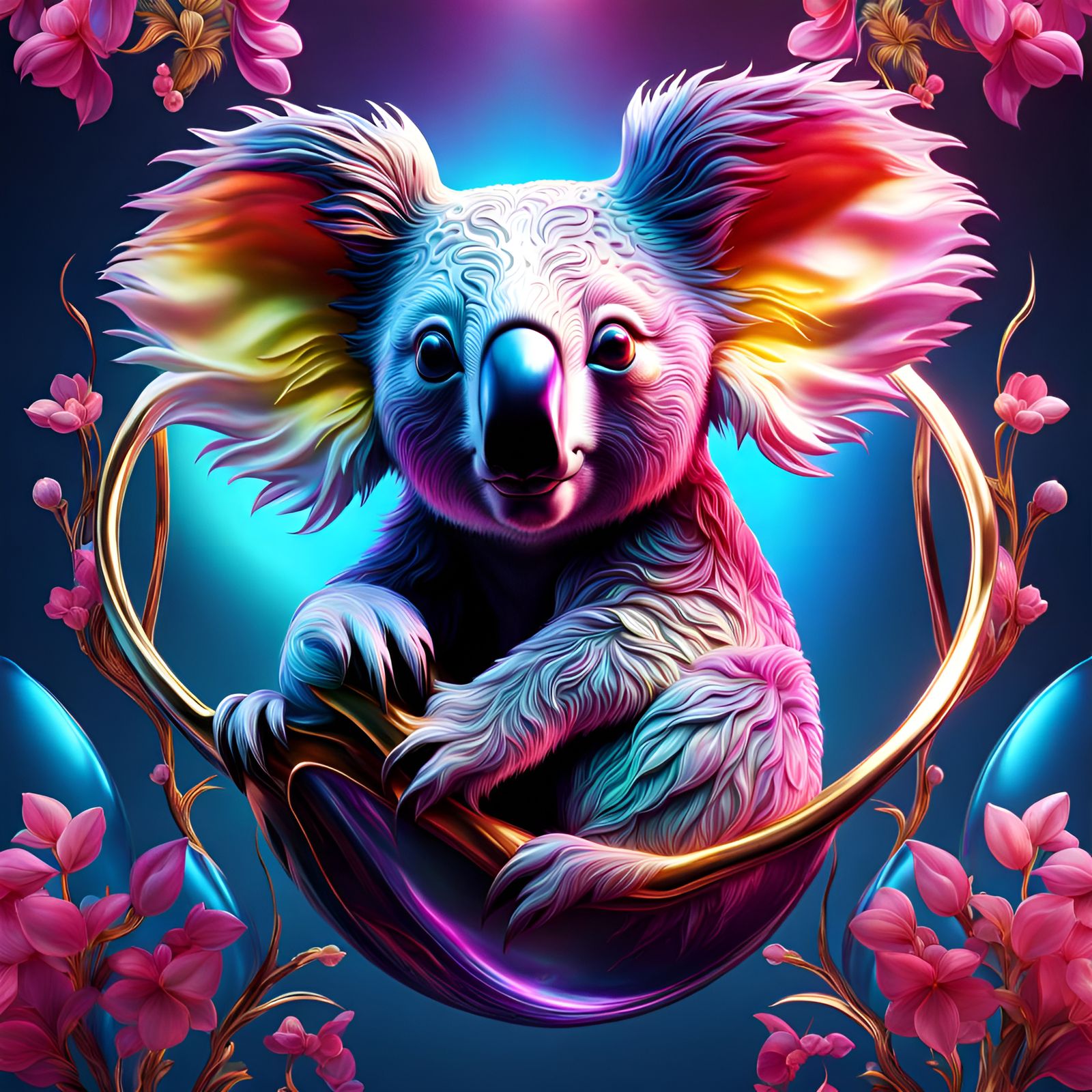 Hyper color Koala - AI Generated Artwork - NightCafe Creator