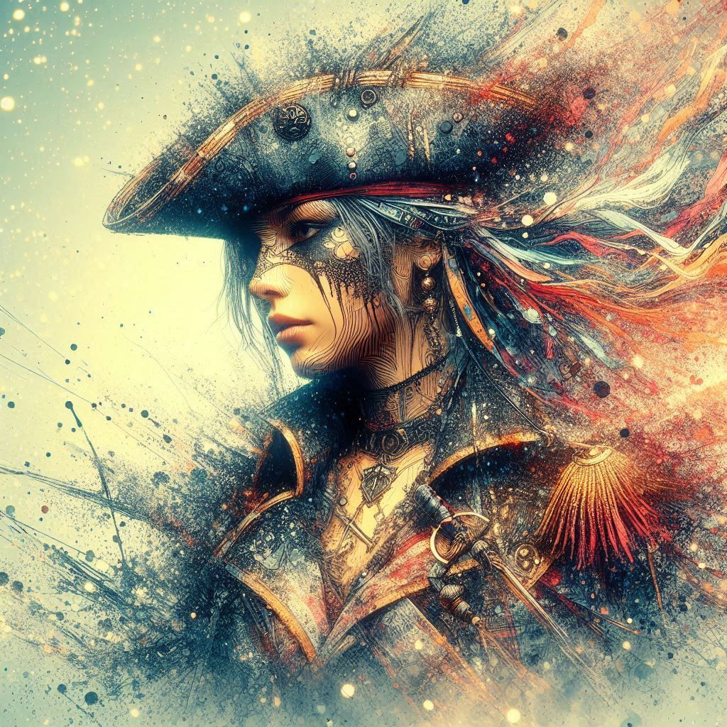 double exposure beautiful fantasy DALL-E 3 portrait landscap...