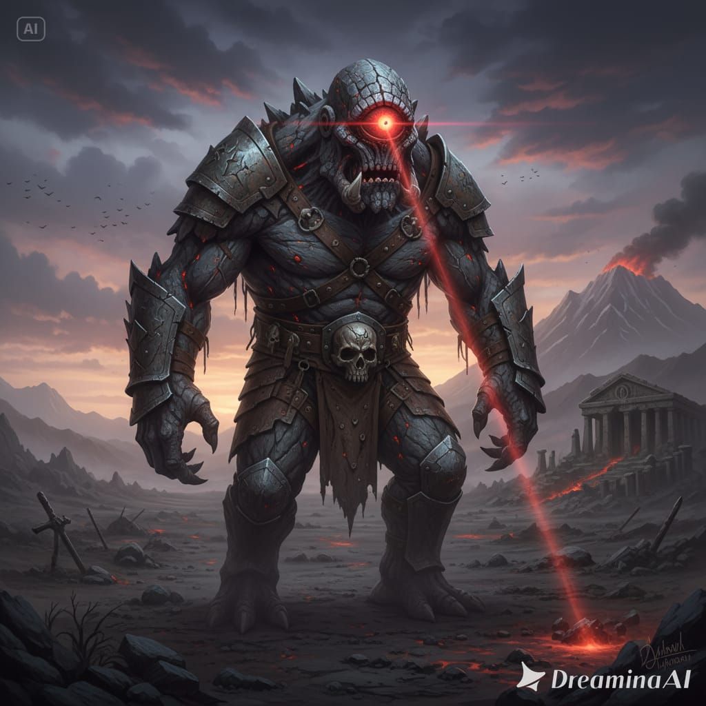 Legend Cyclop The giant men with one eye on their forehead