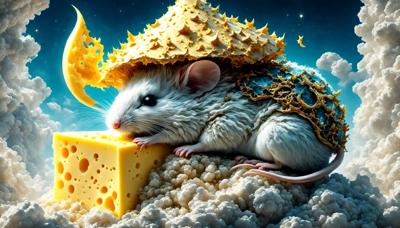 🧀🧀🧀The royal cheese mouse, living the best life in the sk...