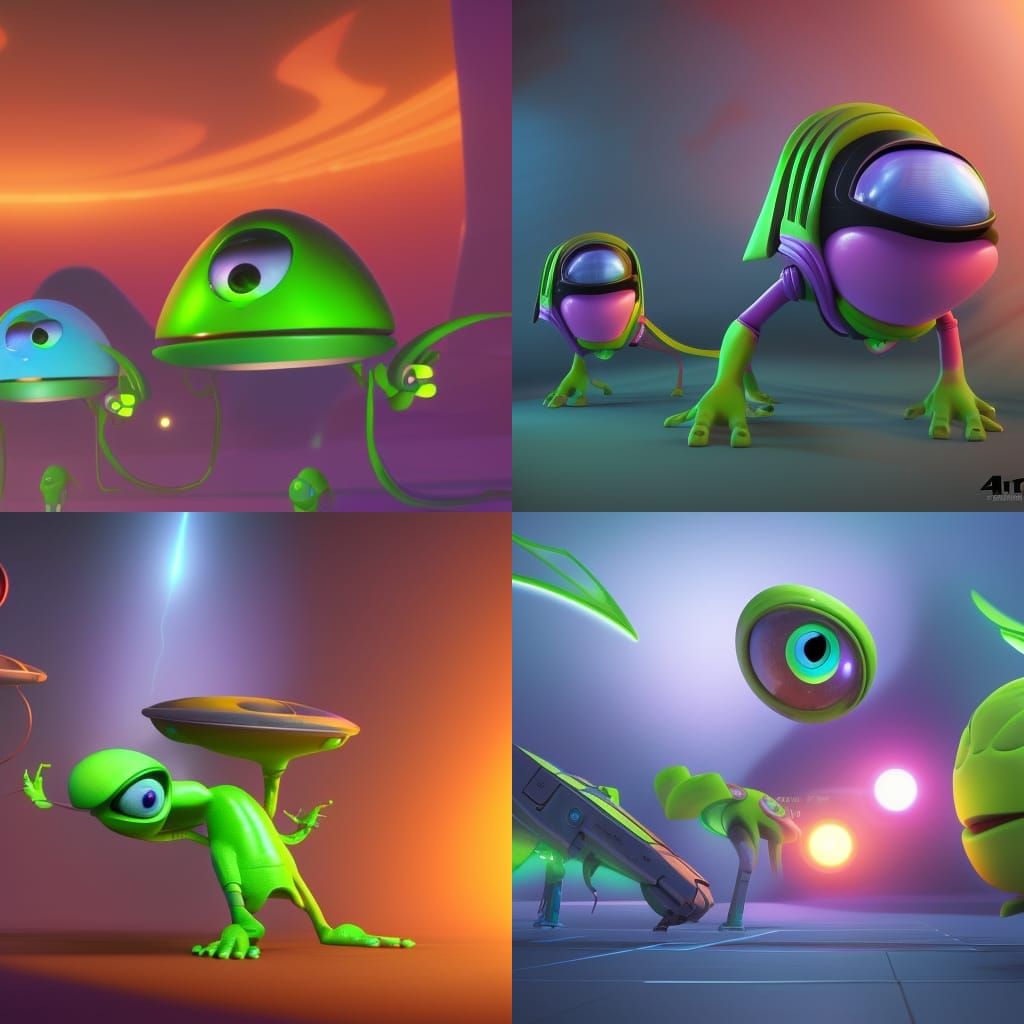 Terran aliens Pixar, Disney, concept art, 3d digital art, Ma...