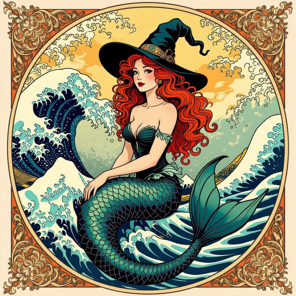 Mystic Tsunami Mermaid  by @Warlock11