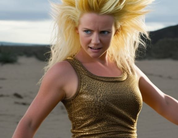 A Realistic and Beautiful Super Sayayin female in a live act...
