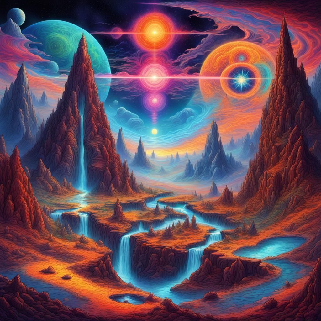Cursed Cryptic Echoes landscape astral cascade harmony psych...