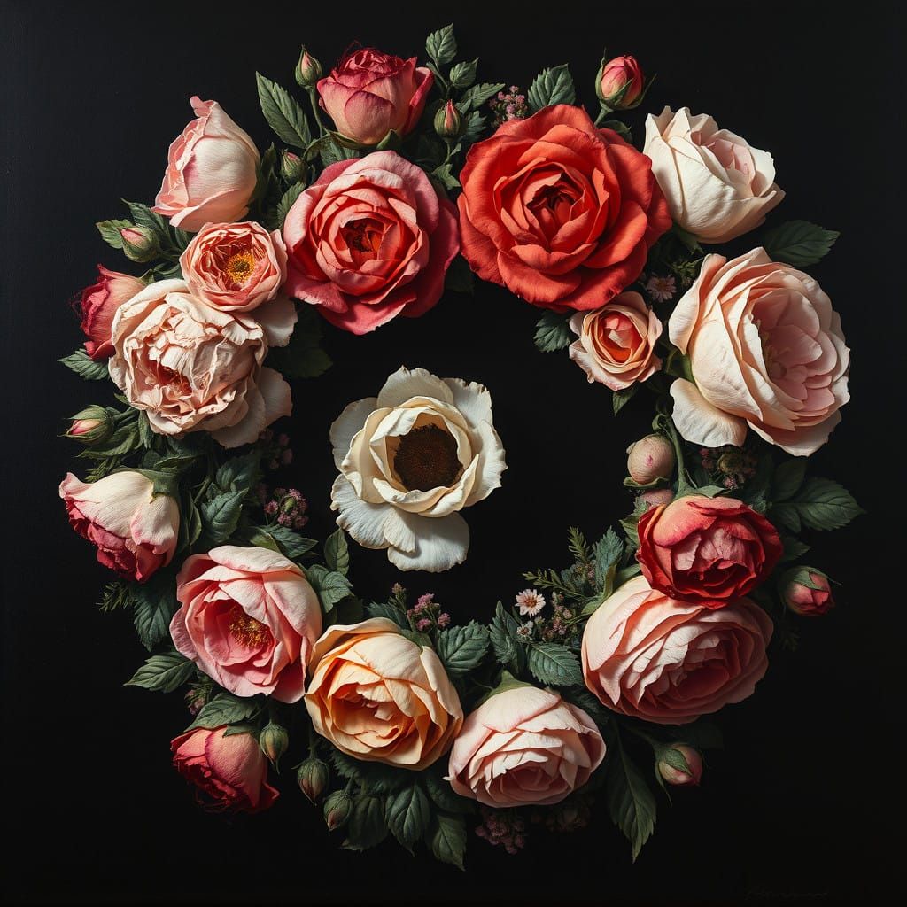 Rose wreath  by @nonaivo