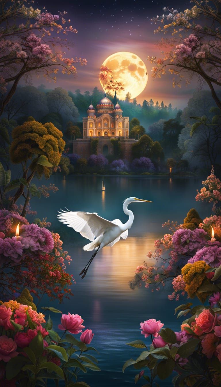 Beautiful Egret Flying  by @Cynthia