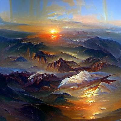 Sunrise over the mountains