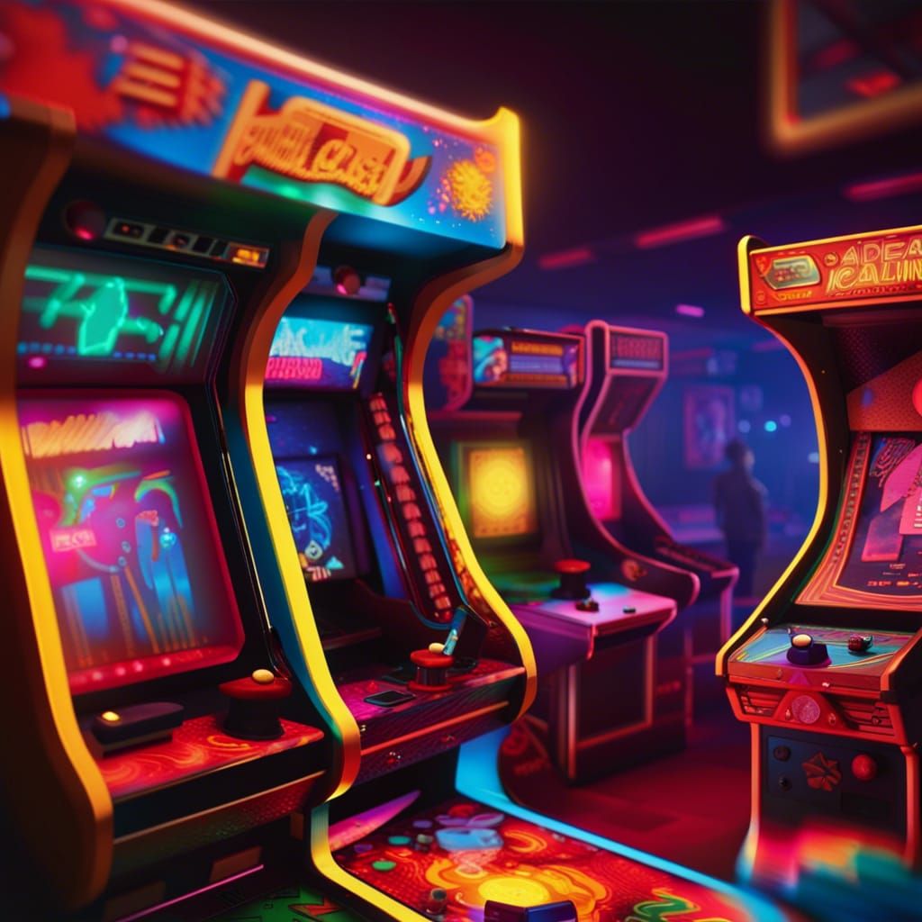 Retro 1980s Arcade - Ai Generated Artwork - Nightcafe Creator