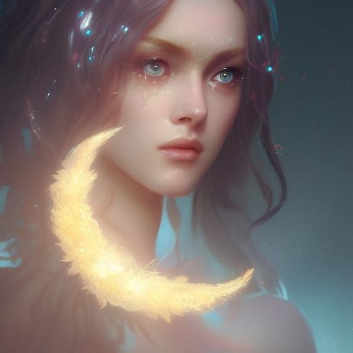 💓 Moonlit Muse: A Fantasy Woman's Inspiration💓 - AI Generated Artwork ...