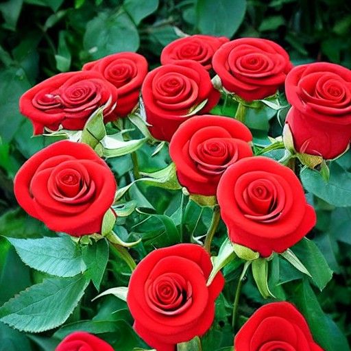 Magical fire roses