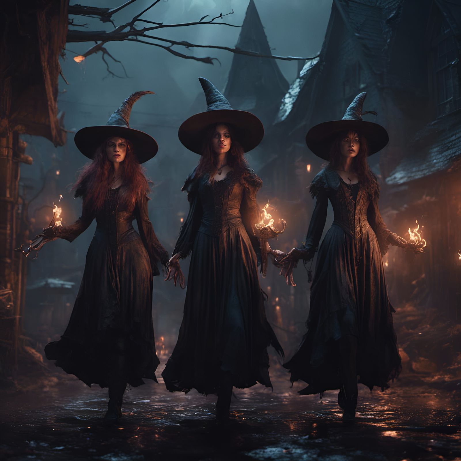 Witches from a dark town