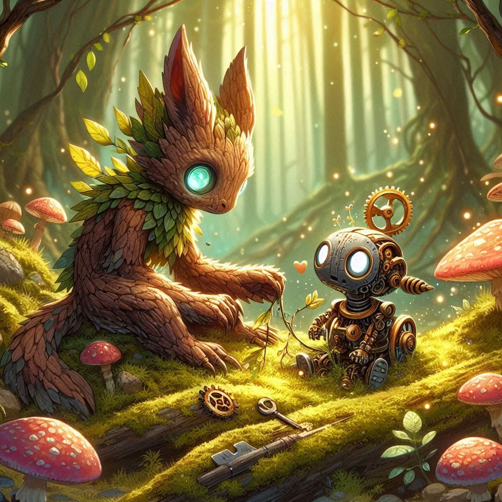The robot and the forest guardian