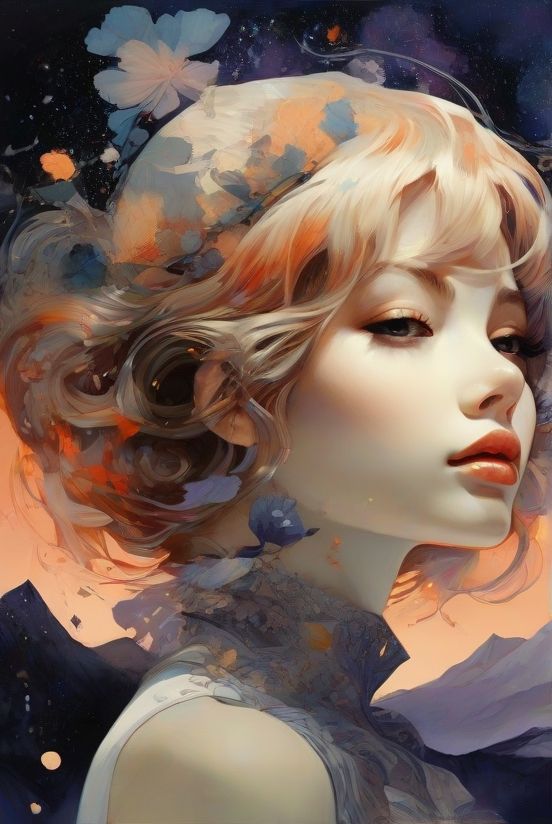 beautiful double exposure portrait