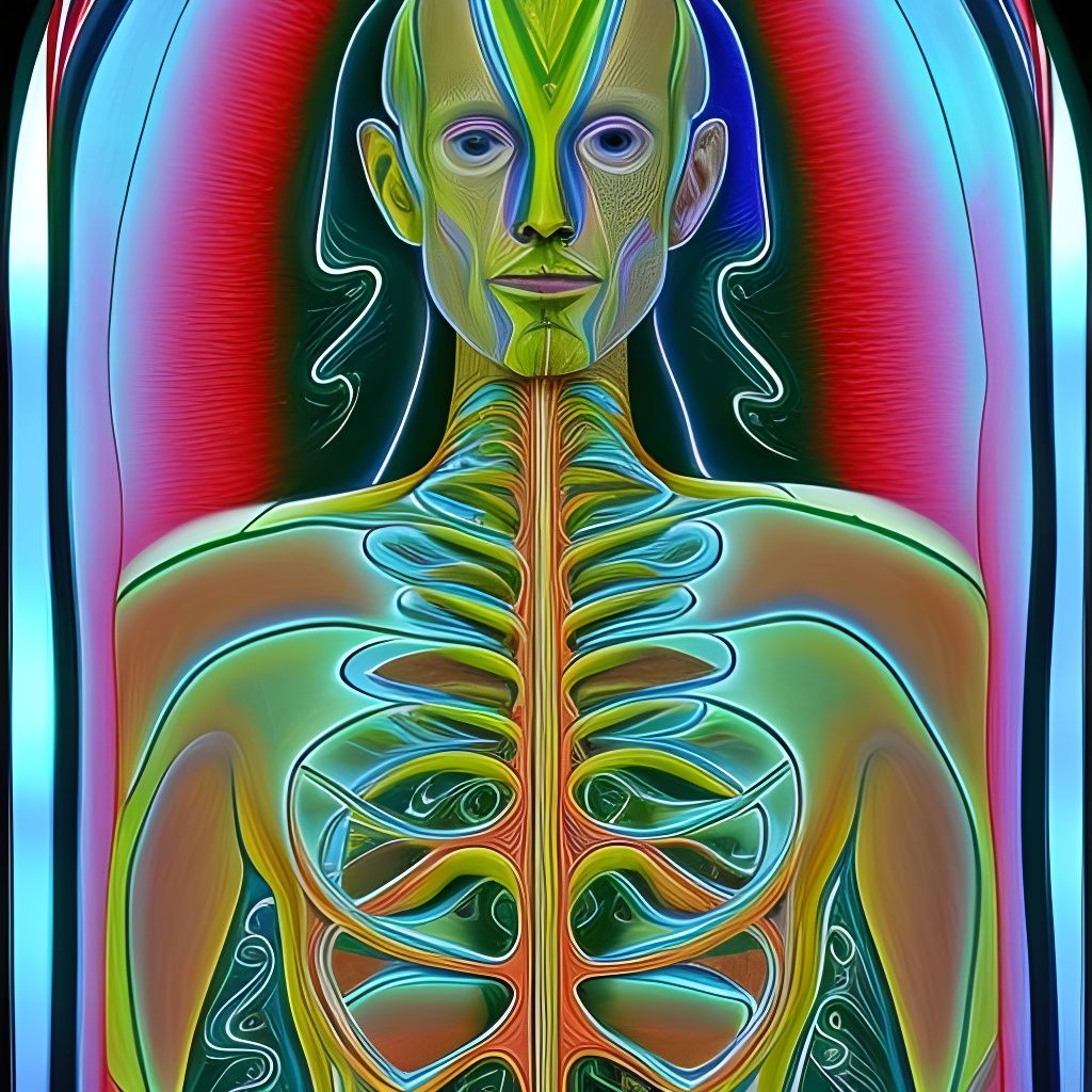 Body and Life, by Alex grey, equilibrium, transparent skin, ...