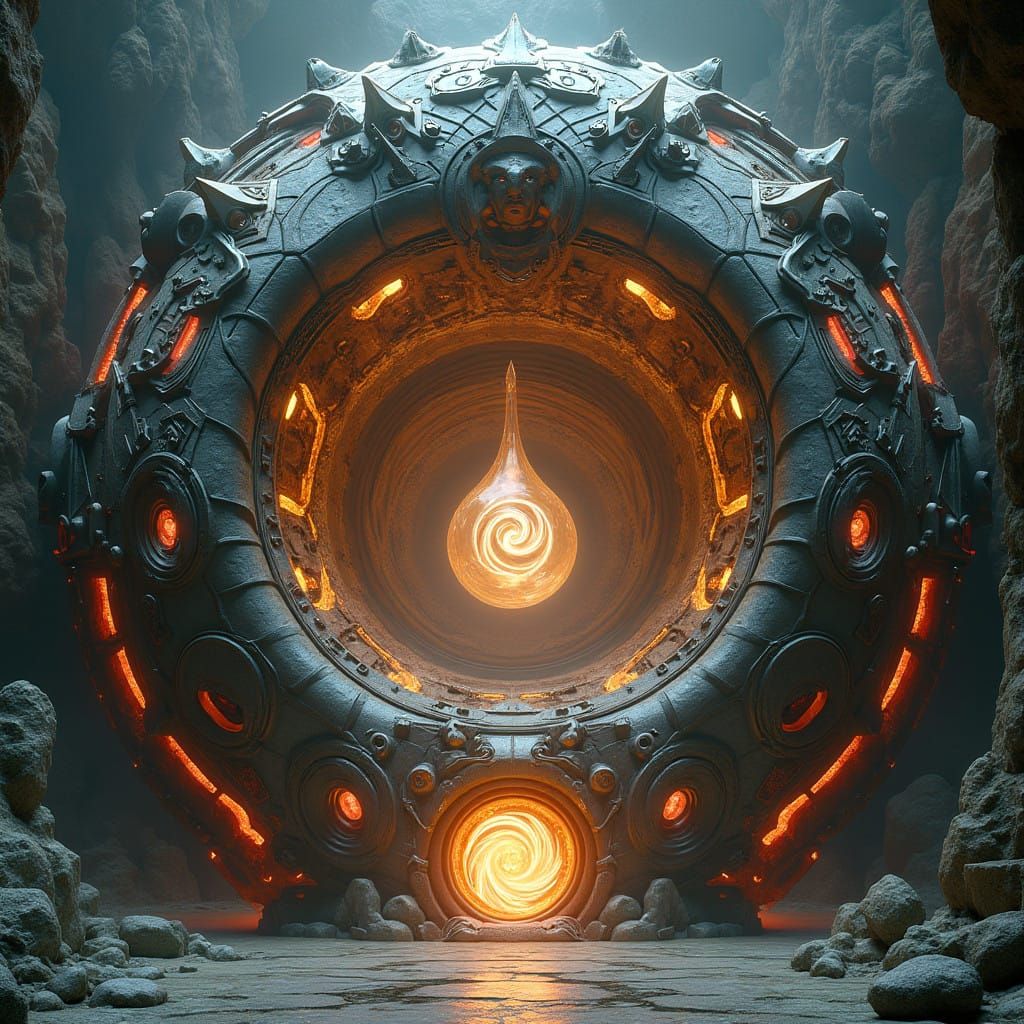 Dragon-Inspired Time Machine in an Otherworldly Realm