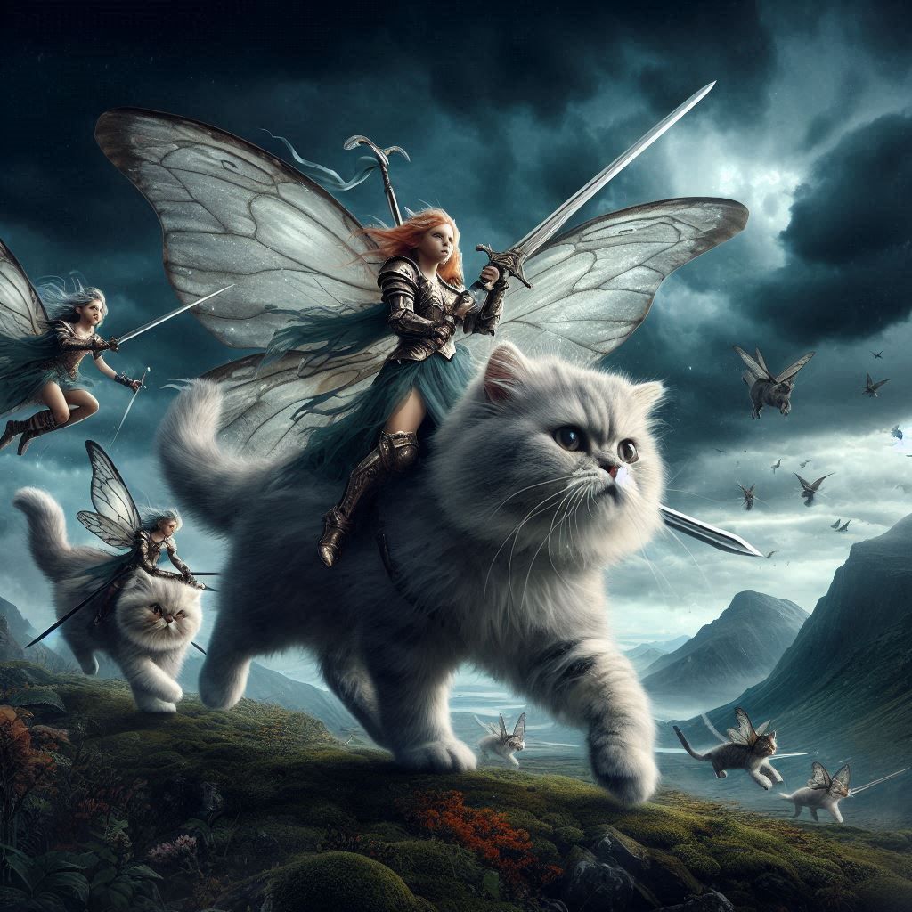 Militant Fairies ride their Battle Kittens