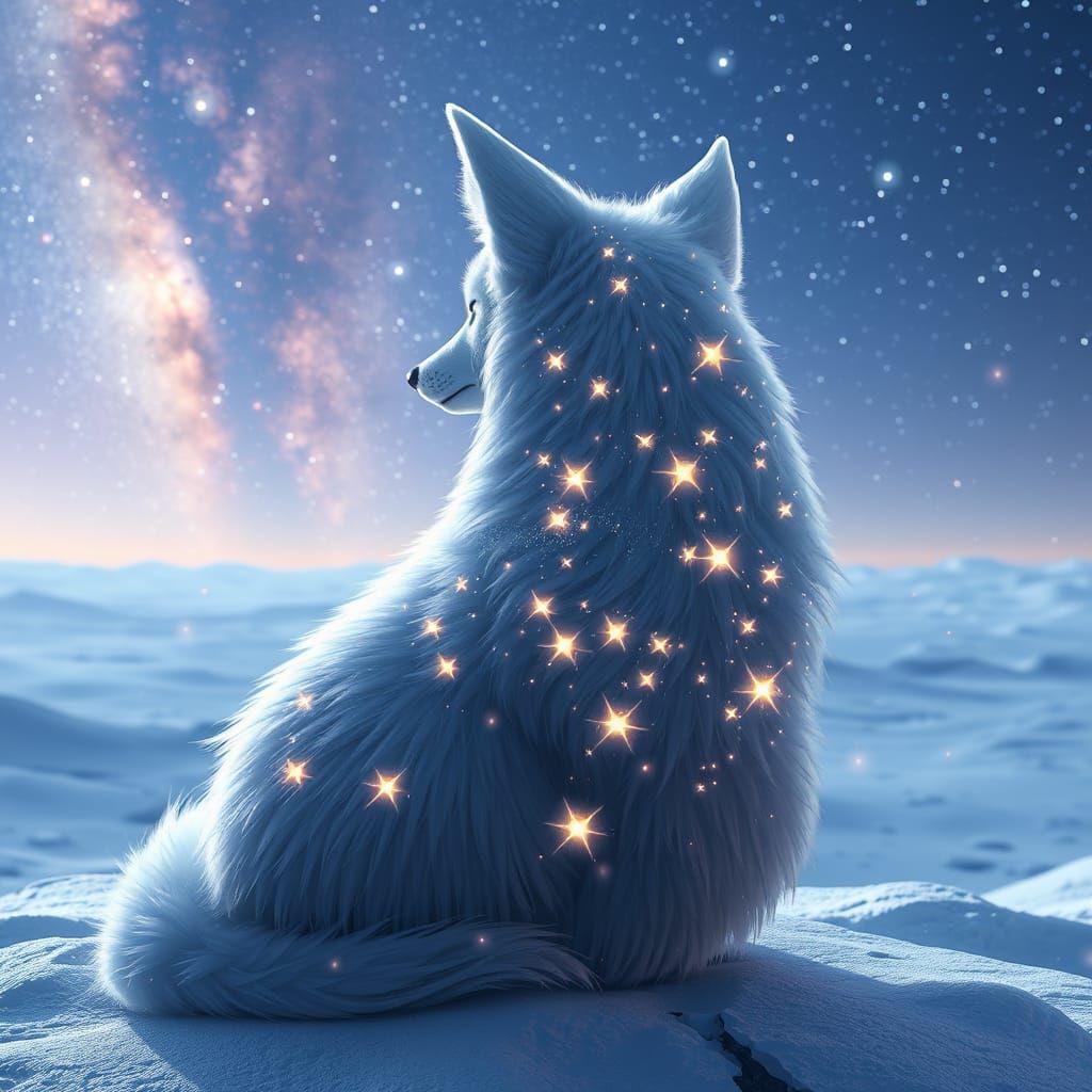 A celestial arctic fox 