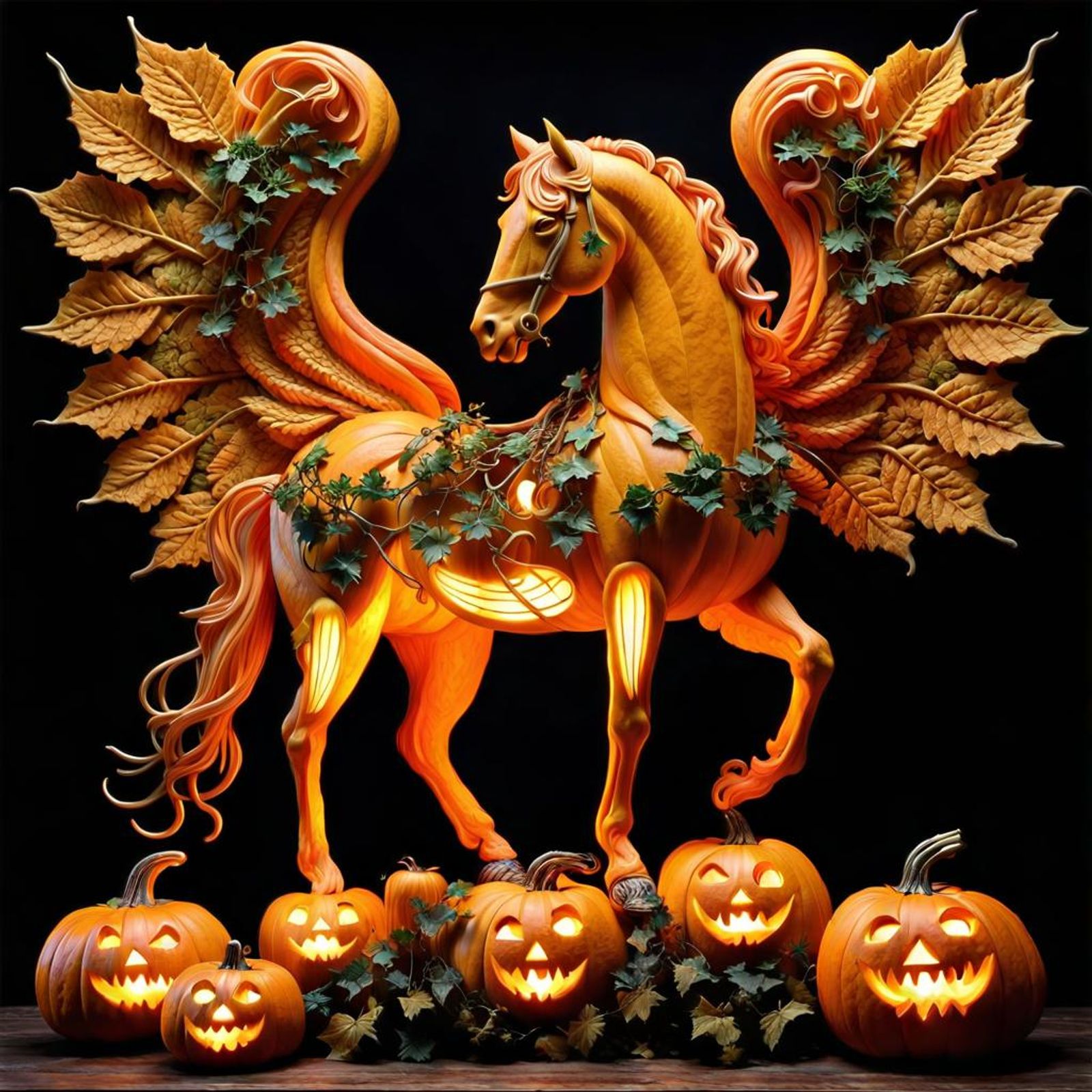 horse pumpkin stencil