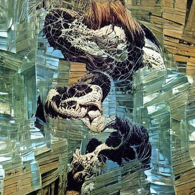 Viper made of Crystals | Bernie Wrightson