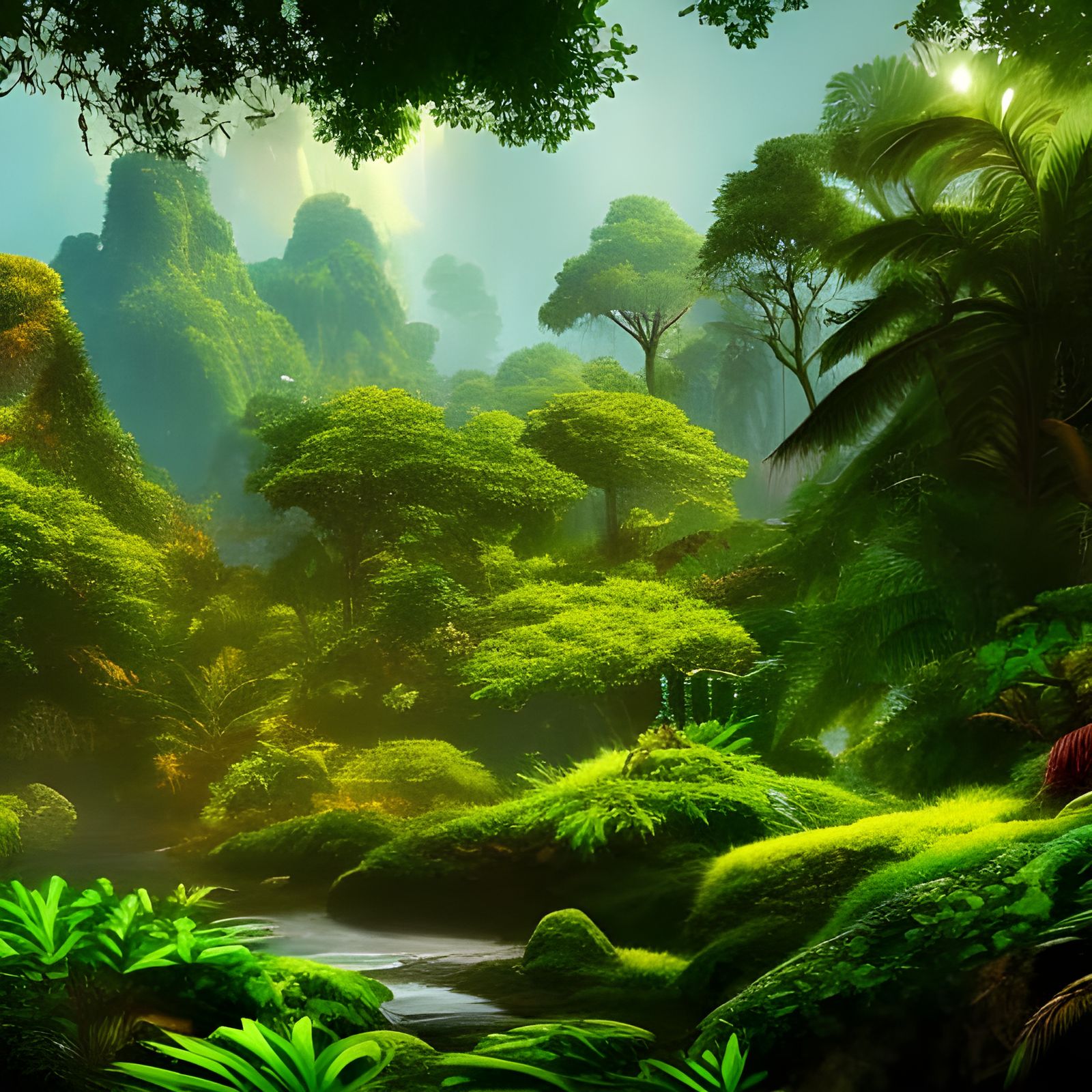 Tropical Forest - AI Generated Artwork - NightCafe Creator