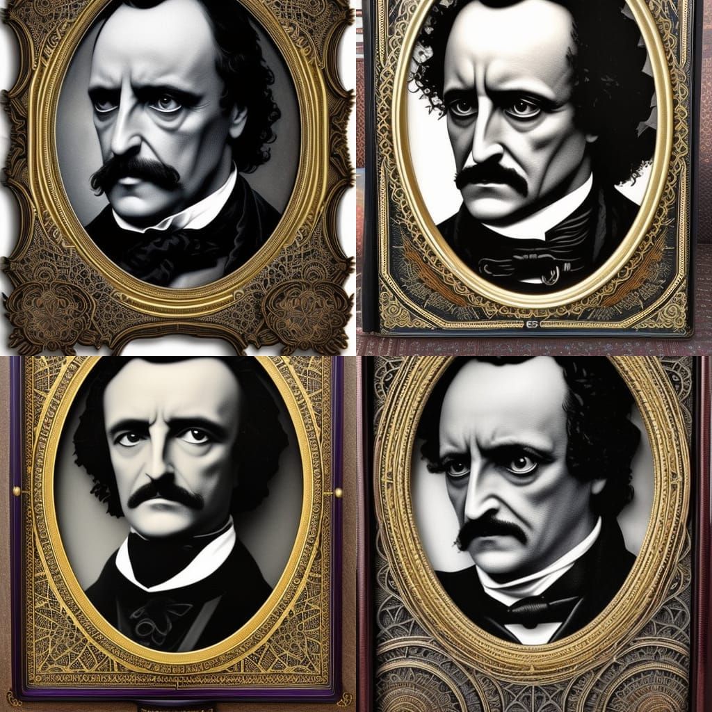 Edgar Allan Poe victorian portraits AI Generated Artwork NightCafe Creator