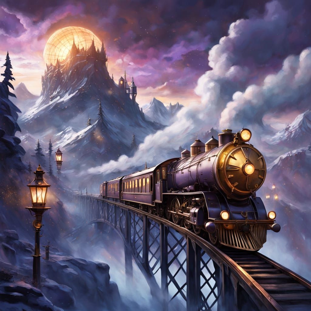 Epic Cinematic Depth – Trains, Planes, and Misty Twilight

A hyper-detailed, cinematic fantasy painting, painterly, mystical, and immersive....