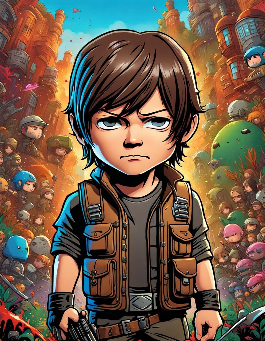 Chibi Norman Reedus as Daryl Dixon - AI Generated Artwork - NightCafe ...