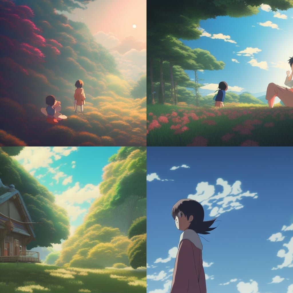 Air Magician Studio Ghibli, Anime Key Visual, by Makoto Shin...